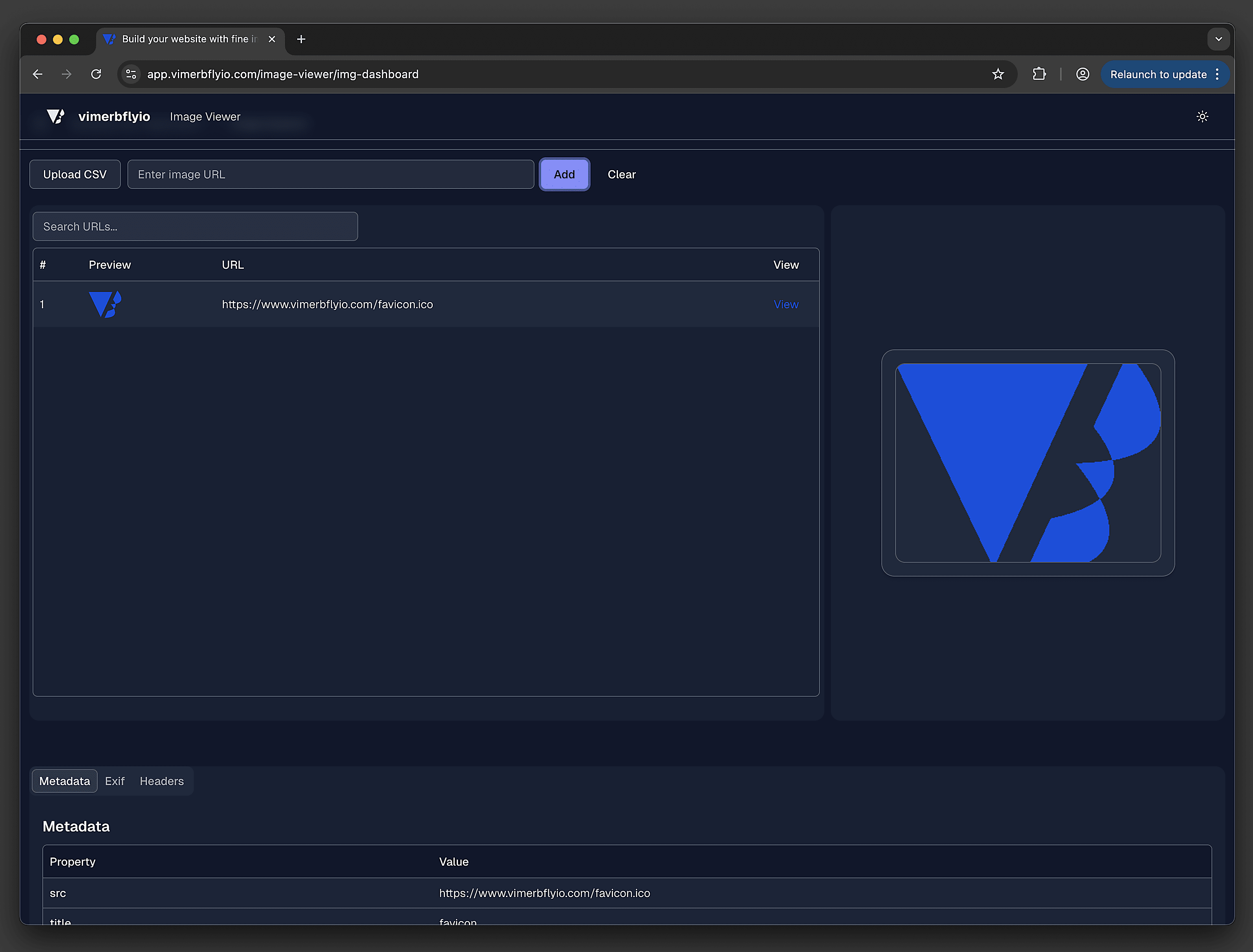 Vimerbflyio Image Viewer
